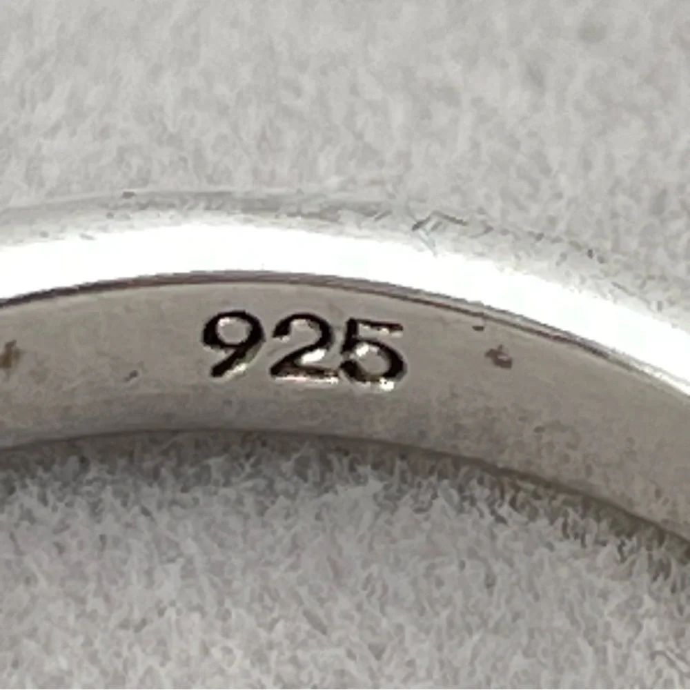 Sterling Silver 925 Channel Set Cubic Zirconia Eternity Band Ring – Size 8